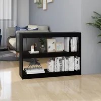 Libreria/Divisorio Nero 100x30x71,5cm in Legno Massello di Pino cod mxl 22636