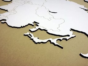 Planisfero da parete colore legno sbiancato 1,5 m