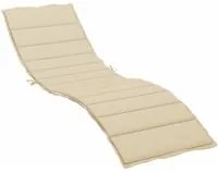 Cuscino per Lettino Prendisole Beige 200x60x3 cm in Tessuto cod mxl 60438