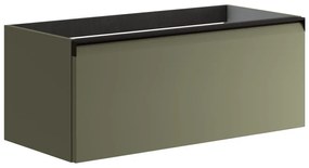 Mobile da bagno sotto lavabo Fusion verde salvia opaco L 99.5 x H 40 x P 45.5 cm 1 cassetto, lavabo non incluso