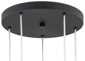 Argon 2103 - Lampadario su filo  HOLLYWOOD 5xE14/7W/230V nero