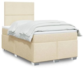 Giroletto A Molle Con Materasso Crema 120x200 Cm İn Tessuto /