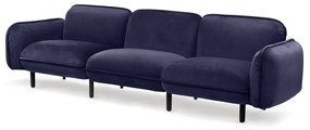 Divano in velluto blu scuro Bean - EMKO