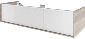 Mobile da bagno sotto lavabo Neo  laccato lucido L 135 x H 32 x P 48 cm 1 cassetto, lavabo non incluso