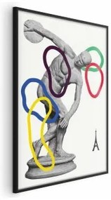 Poster - Collage Graphic - Discus Thrower - Sculpture Cornice nera 60x90