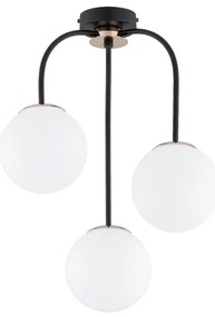 Lampadario a plafone GAMMA 3xE14/10W/230V nero/oro