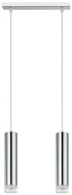 Lampadario a sospensione con filo ARMIN 2xGU10/10W/230V cromo lucido