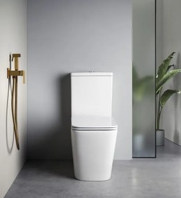 Sapho - Miscelatore per bidet con doccetta per installazione ad incasso CUBEMIX oro opaco