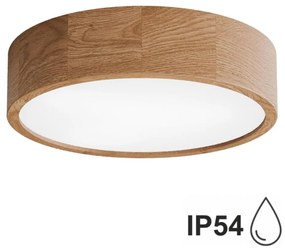 Plafoniera da bagno CLEO 3xE27/24W/230V IP54 diametro 37,5 cm quercia