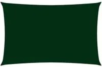 Parasole a Vela Oxford Rettangolare 2,5x5 m Verde Scuro 135484