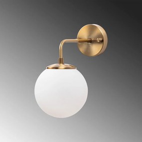 Lampada da parete in bianco e bronzo ø 15 cm Viran - Opviq lights