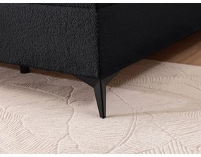 Letto boxspring nero con contenitore 200x200 cm Ornes – Ropez