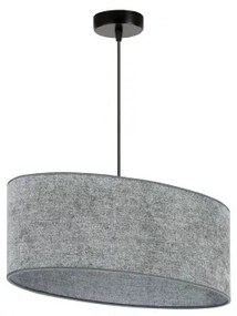 Duolla - Lampadario a sospensione con filo OVAL 1xE27/15W/230V grigio