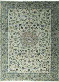 Kashan Tappeto persiano 310 x 410 Verde (Iran) Annodato A Mano