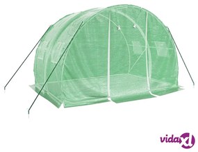 vidaXL Serra con Telaio in Acciaio Verde 6 m² 3x2x2 m