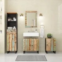 Set Mobili da Bagno 4 pz in Legno Massello di Recupero 3200643