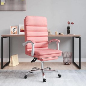 Poltrona Da Ufficio Massaggiante Reclinabile Rosa İn Similpelle /