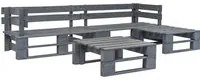 Set Divani da Giardino con Pallet 4 pz in Legno Grigio 276316