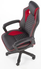 Sedia da ufficio HELO nera/rossa