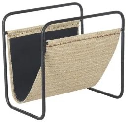 Portariviste DKD Home Decor 39 x 26 x 36 cm Naturale Nero Metallo