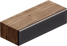 Mobile da bagno sospeso Star con top integrato L 120.3 x H 30 x P 46 cm noce walnut, 1 cassetto ammortizzato e dotato di illuminazione a LED