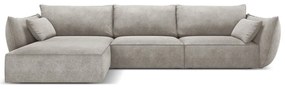 Divano angolare grigio chiaro (angolo sinistro) Vanda - Mazzini Sofas
