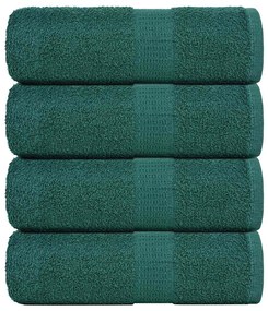 Asciugamani Per Sapone 4 Pz Verde 30x30cm 360g/m² 100% Cotone /