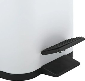 Cestino per la spazzatura bianco opaco in acciaio con pedale 5 l Erik – Spirella