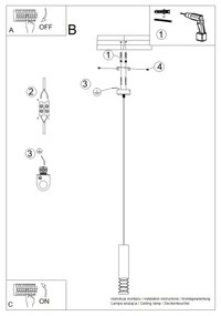 Sollux SL.1686 - Lampadario a sospensione con filo LAMI 1xGU10/10W/230V bianco