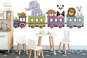 Carta da parati autoadesiva – Trenino con animali