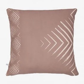 Federa per cuscino quadrata in cotone (60x60 cm) Alikas Style Marrone - Sklum