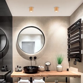 Brilagi -Luce Spot da bagno MIA 1xGU10/30W/230V 84x80 mm decorazioni in rovere IP44