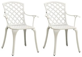 Set da bistrot 3 pz in alluminio pressofuso bianco