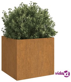 vidaXL Fioriere 2 pz 32x30x29 cm Acciaio Corten