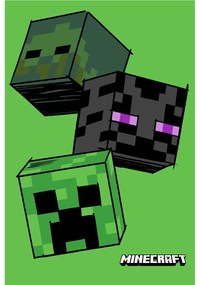 Coperta per bambini verde in vello 100x150 cm Minecraft "The Mobs" – Jerry Fabrics