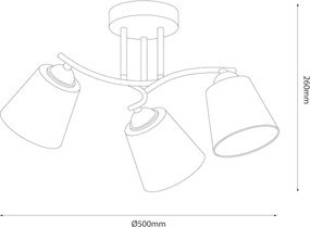 Lampadario a plafone PAFOS 3xE27/15W/230V cromo lucido