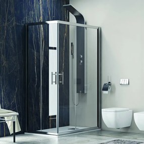 Kamalu - Cabina doccia 120x90 cm angolo vetro anticalcare KF1000