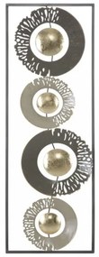 Pannello Decorativo Astratto Ring 31x3x89,5 Cm In Ferro Multicolore