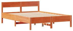 Letto senza materasso marrone cera 140x190 cm in legno di pino