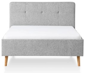 Letto matrimoniale imbottito grigio chiaro rete non inclusa 140x200 cm Smart – Meise Möbel