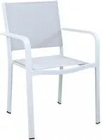 Sedia da Giardino Zante Impilabile 56x60x84 h cm in Textilene Bianco