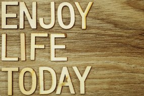 Quadro su tela – Con citazione - Enjoy life today