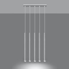 Sollux SL.0468 - Lampadario a sospensione con filo PASTELO 5xG9/8W/230V bianco