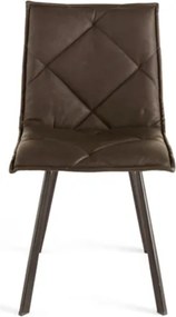 Sedia pranzo Ecopelle Caffč moderno ROLL 2 sedie