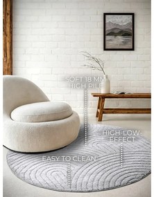 Tappeto rotondo in grigio chiaro ø 160 cm Panglao New York Light Grey – Elle Decoration