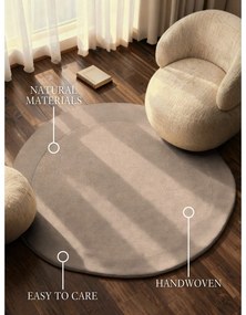 Tappeto rotondo beige in misto lana tessuto a mano ø 160 cm Kari Organic – Villeroy&amp;Boch
