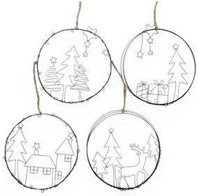 Set di 4 decorazioni natalizie appese Gerda - Boltze