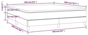 Giroletto a Molle con Materasso Crema 160x200 cm in Tessuto