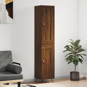 Credenza Rovere Marrone 34,5x34x180 Cm İn Legno Multistrato /