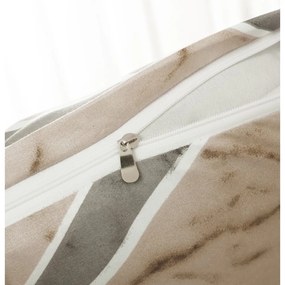 Biancheria da letto singola in micro raso 140x200 cm, marrone chiaro, 6 pezzi Marco - My House